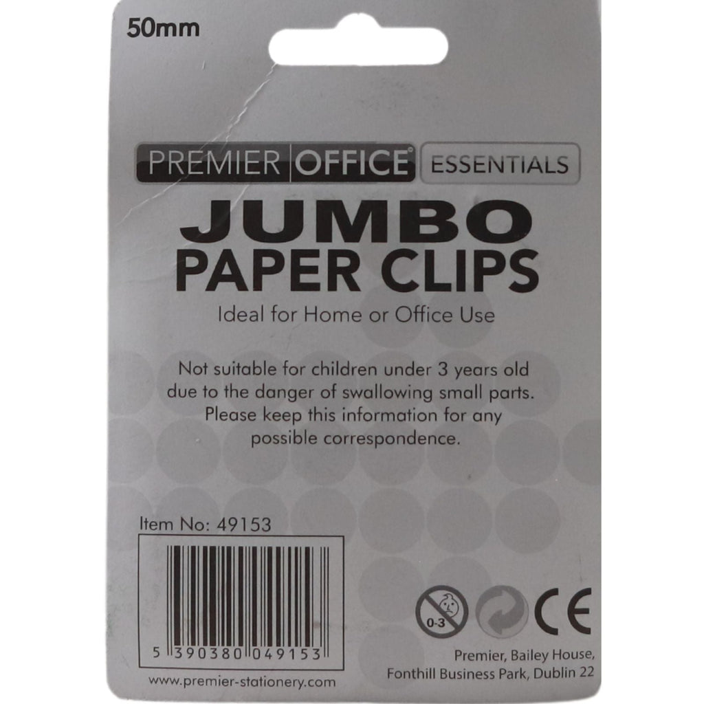 Premier Office - 80 x 50mm Jumbo Paper Clips