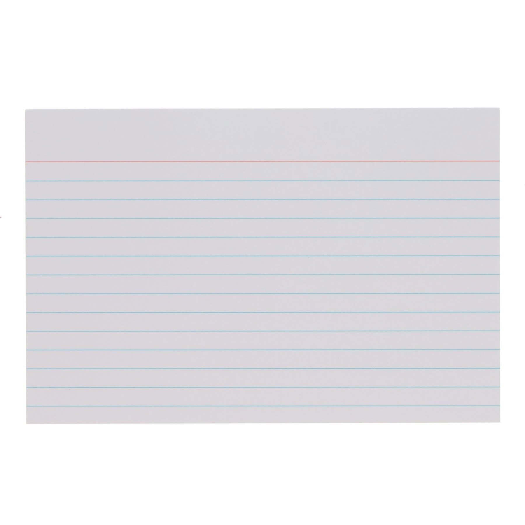 Concept - Packet of 100 6 x 4 Ruled Record Cards - White