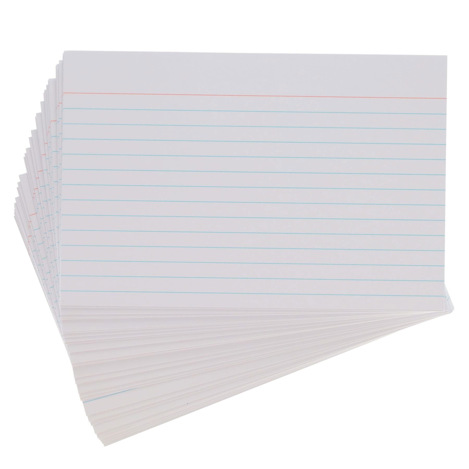 Concept - Packet of 100 6 x 4 Ruled Record Cards - White