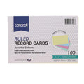 Concept - 6 x 4 Ruled Record Cards - Colour - Packet of 100