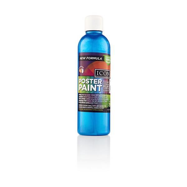 Icon 300ml Pearlescent Poster Paint - Blue
