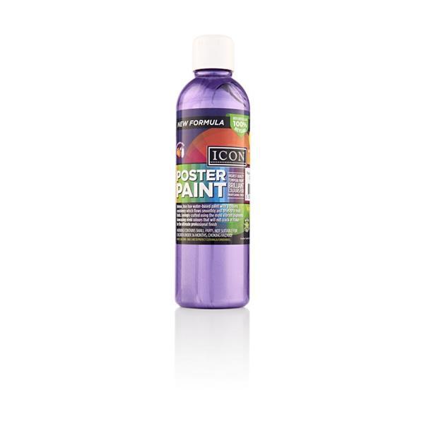 Icon 300ml Pearlescent Poster Paint - Purple