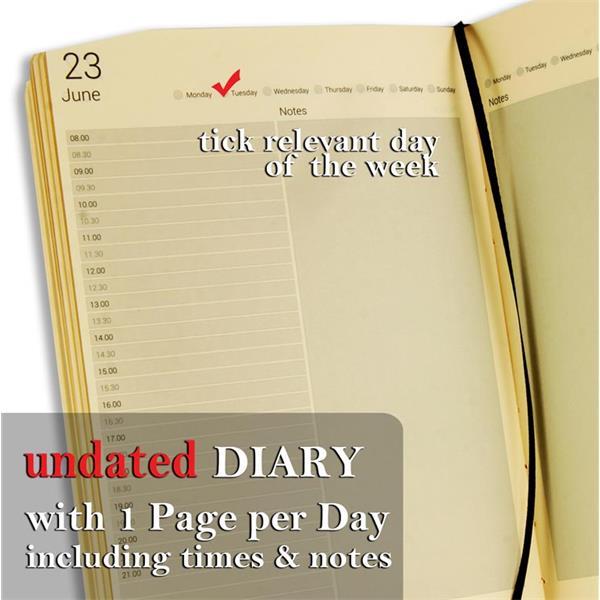 Concept A5 Undated Page A Day Diary With Times And Notes