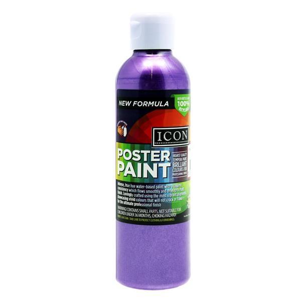Icon 300ml Pearlescent Poster Paint - Purple