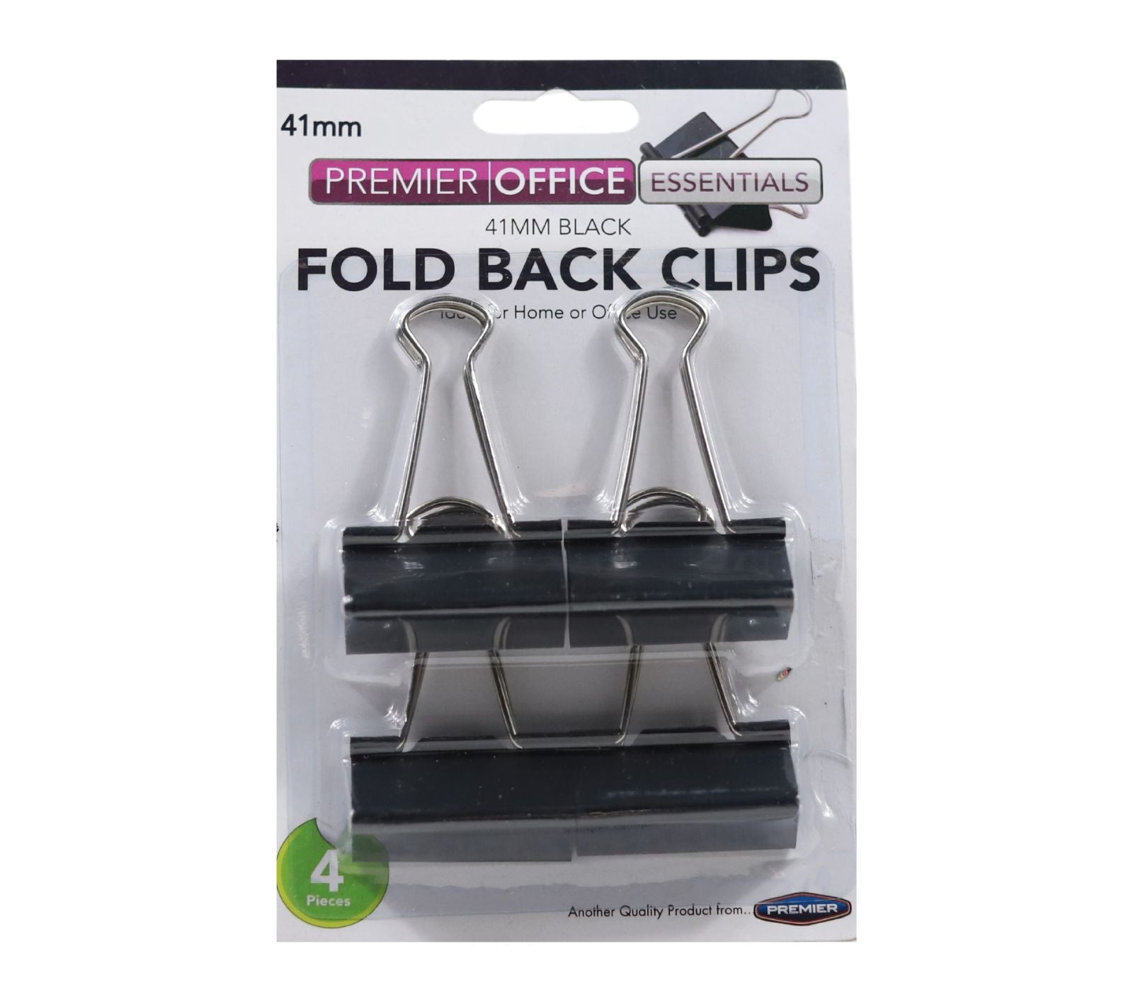 Premier Office - 4 Fold Back Binder Clips - 41mm