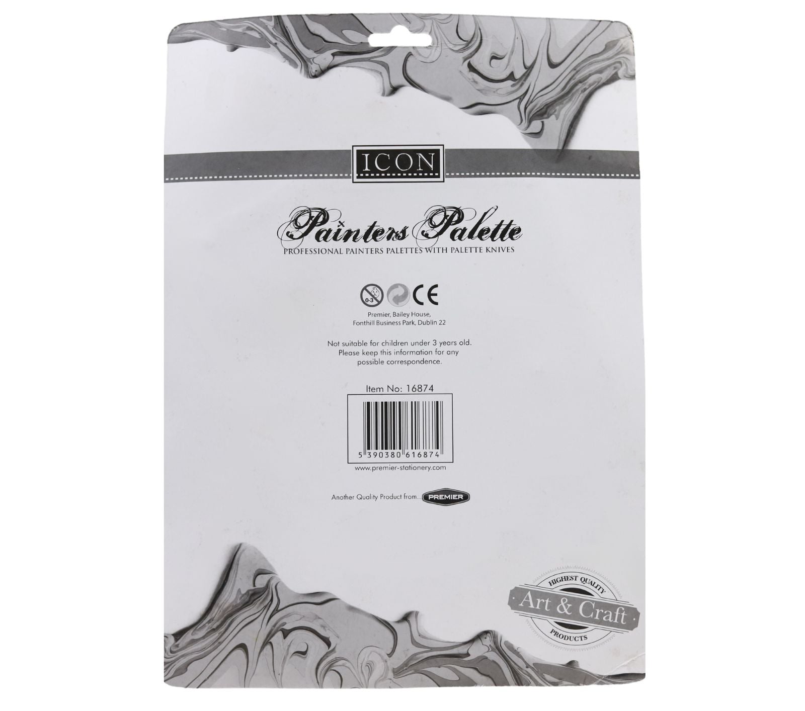Icon 5 Piece Plastic Painters Palette & Knives Set