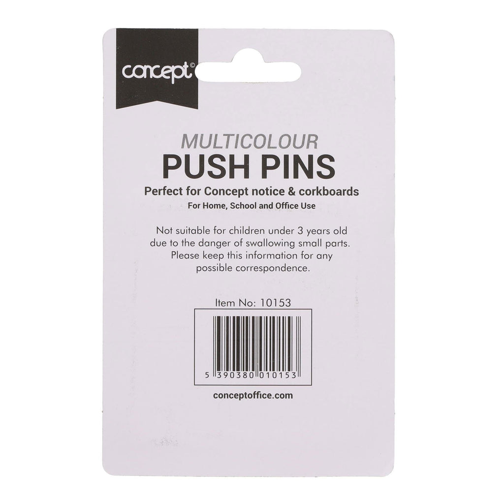 Concept - 30 Coloured Push Pins