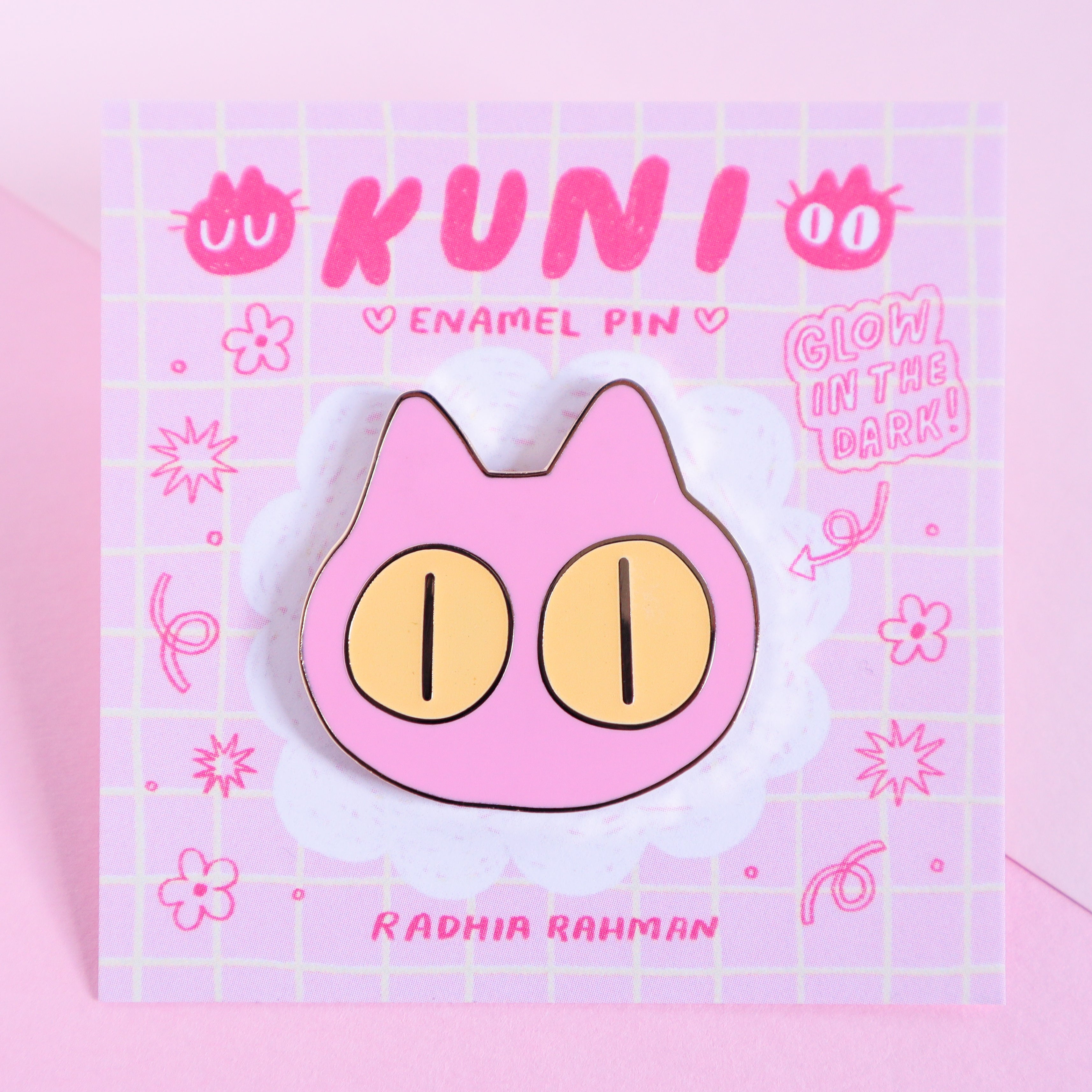 Radhia Rahman Kuni Glow In The Dark Enamel Pin