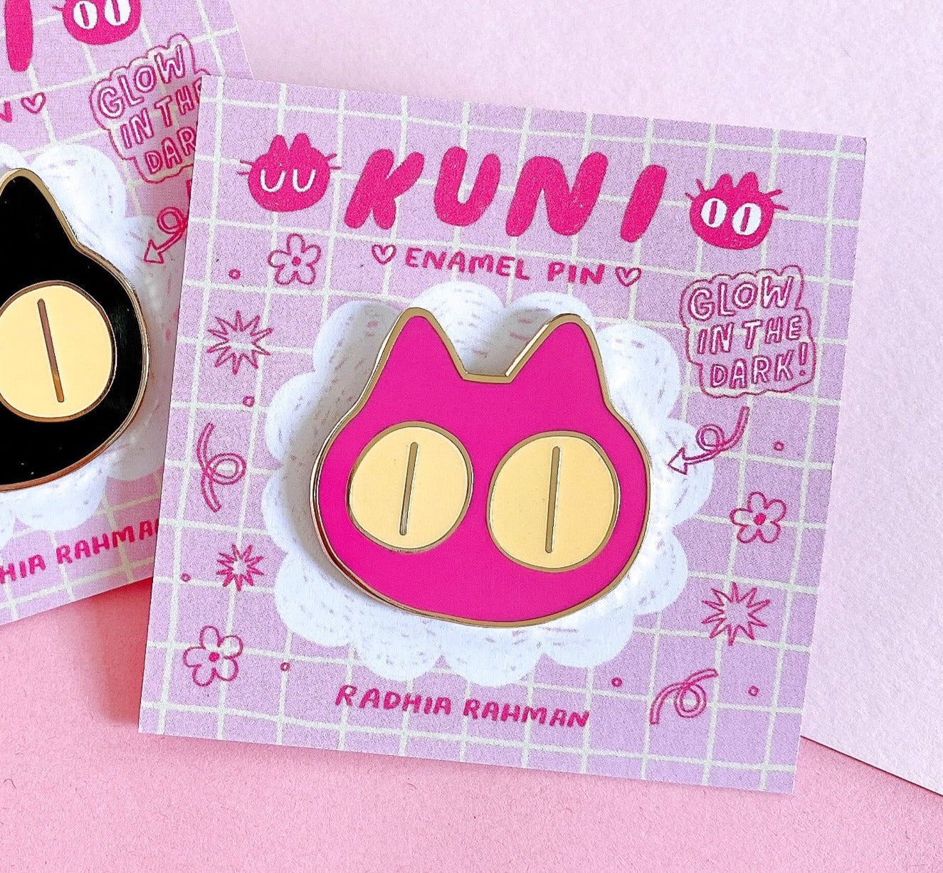 Radhia Rahman Kuni Glow In The Dark Enamel Pin